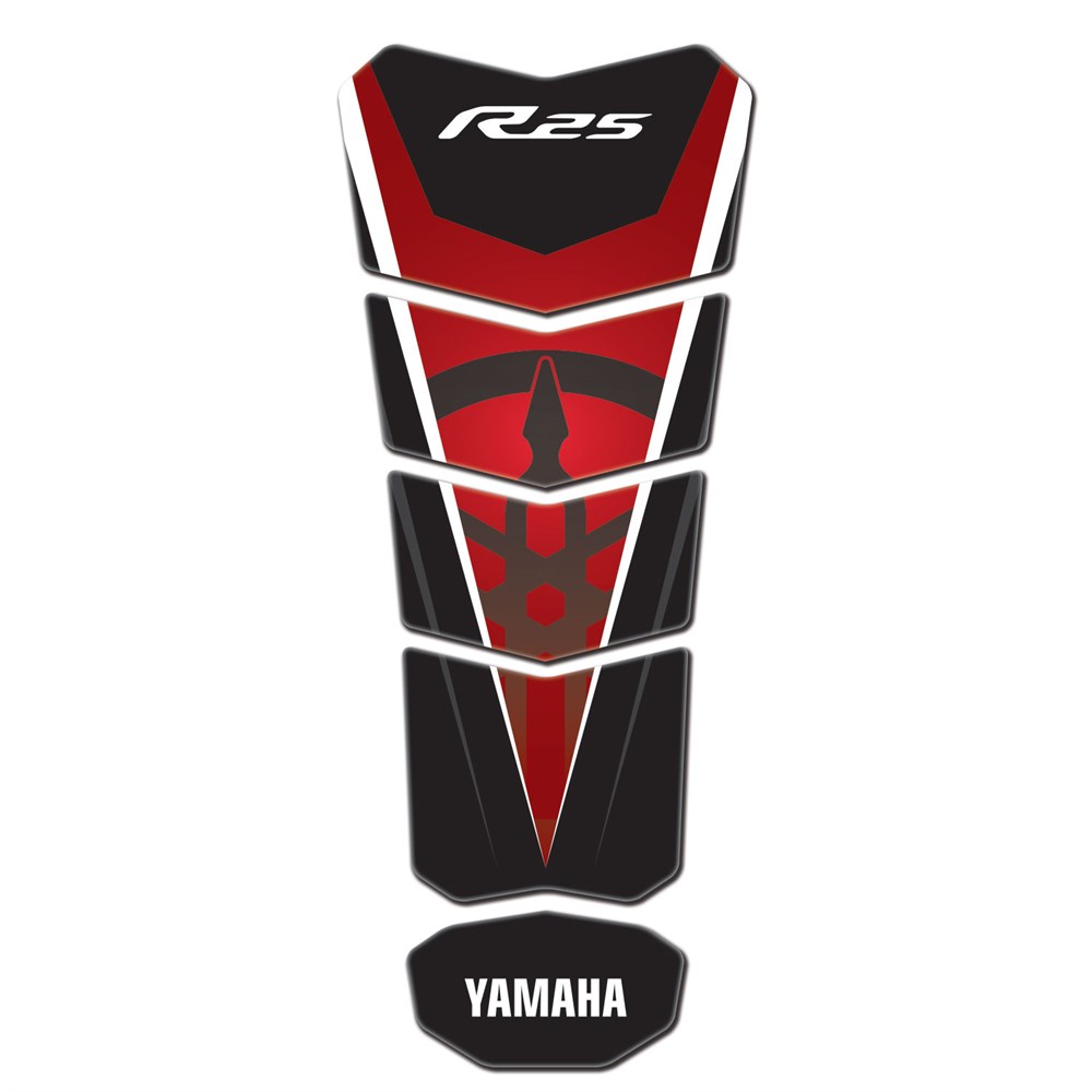 Yamaha Yzf R25 Race Red Özel Tank Pad Redline Grafik