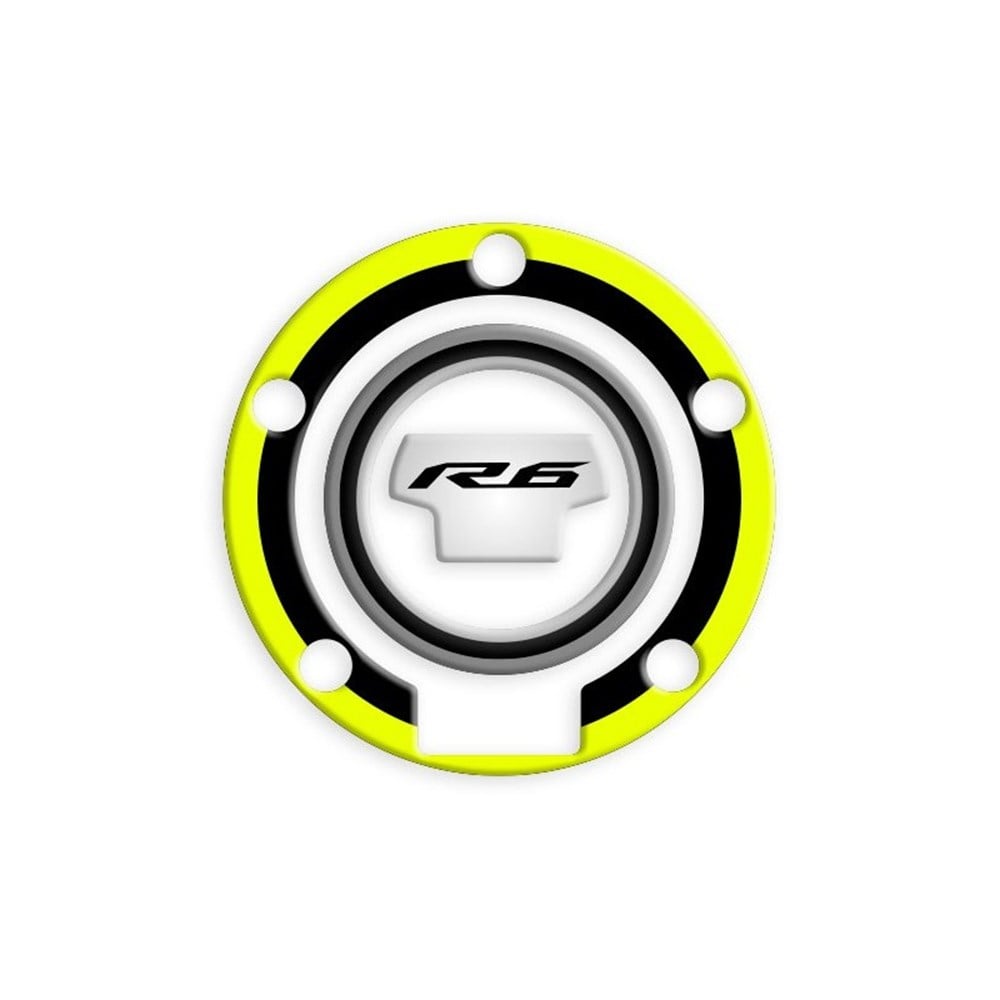 Yamaha YZF R6 Siyah Sarı Depo Kapağı Pad
