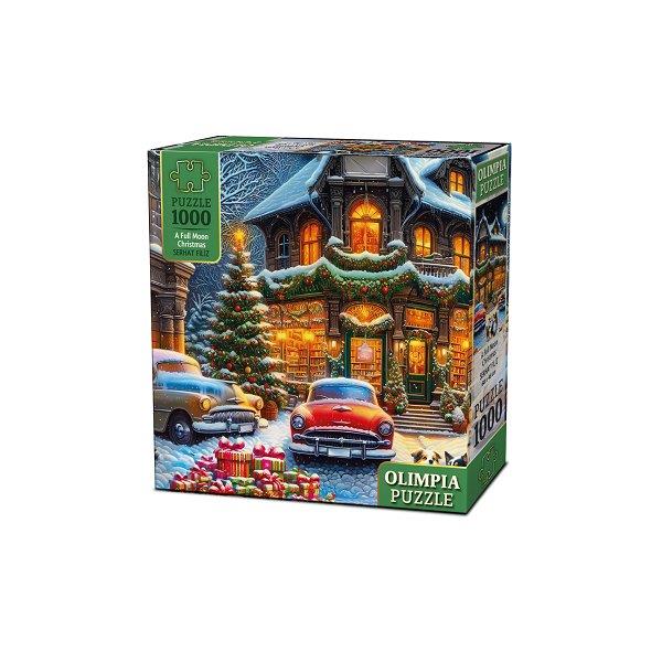 1000 Parça Puzzle, KS GAMES, A Full Moon Christmas Olimpia Puzzle 1000 Parça 15006
