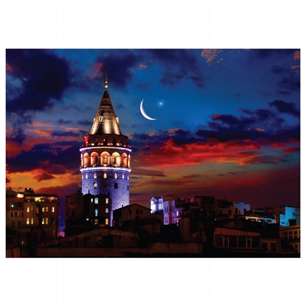 1000 Parça Puzzle, Merkez Oyuncak, Doğuş 1000 Parça Puzzle İstanbul Galata Kulesi 009