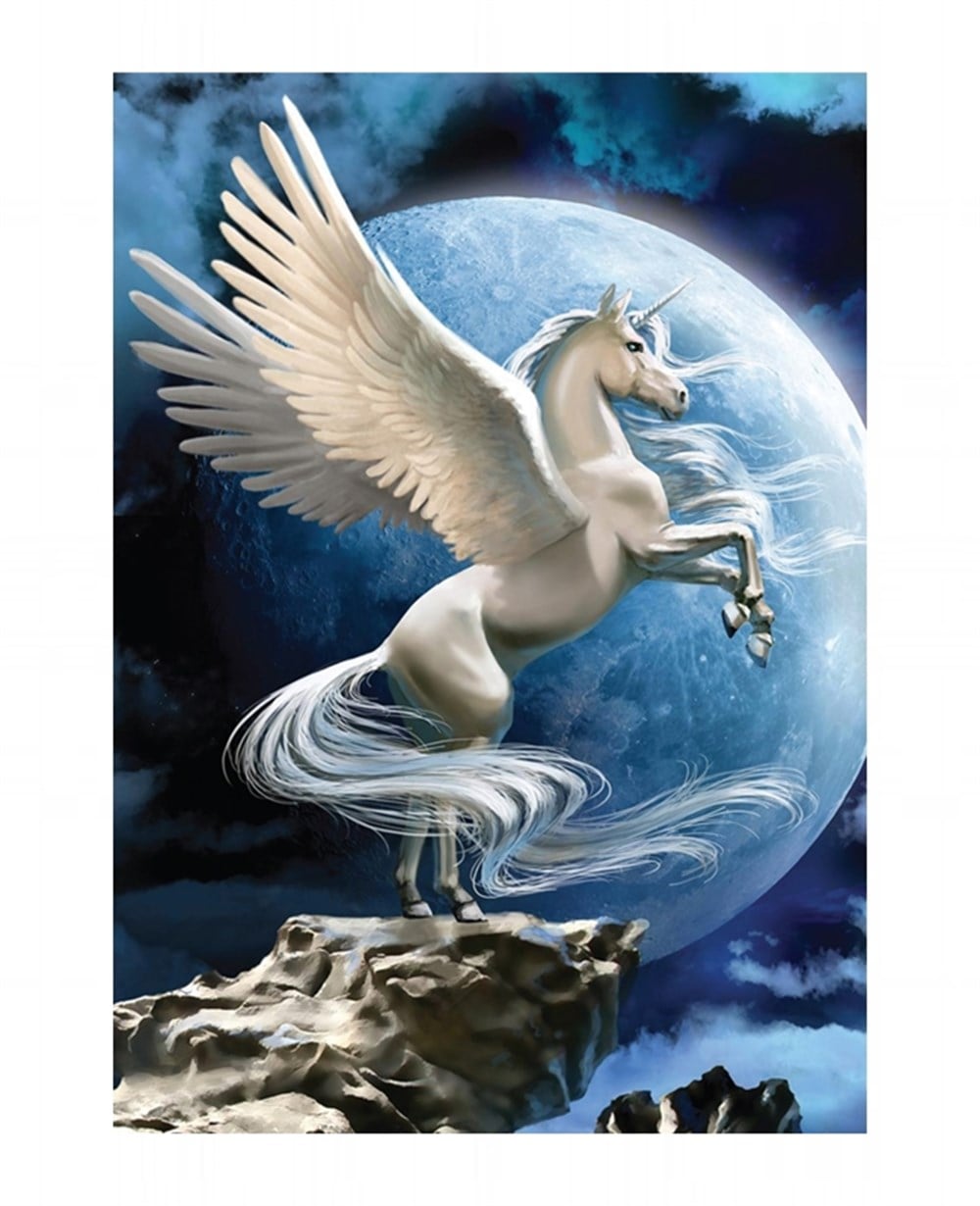 1000 Parça Puzzle, Merkez Oyuncak, Doğuş 1000 Parça Puzzle Kanatlı At Pegasus 003