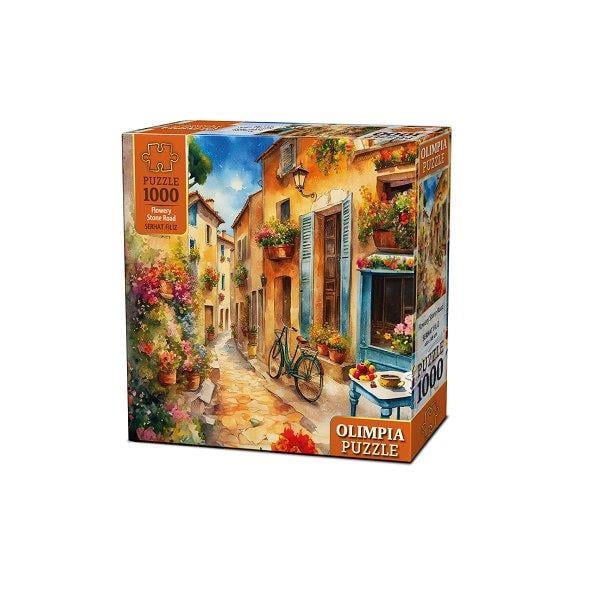 1000 Parça Puzzle, KS GAMES, Flowery Stone Road Olimpia Puzzle 1000 Parça 15009