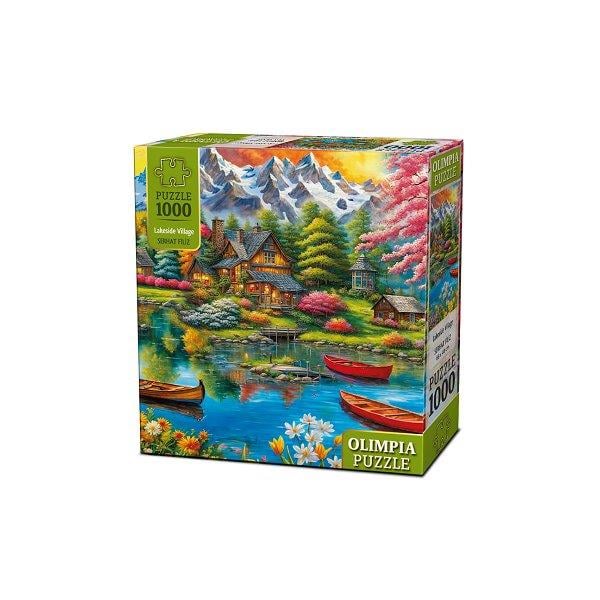 1000 Parça Puzzle, KS GAMES, Lakeside Village Olimpia Puzzle 1000 Parça 15010