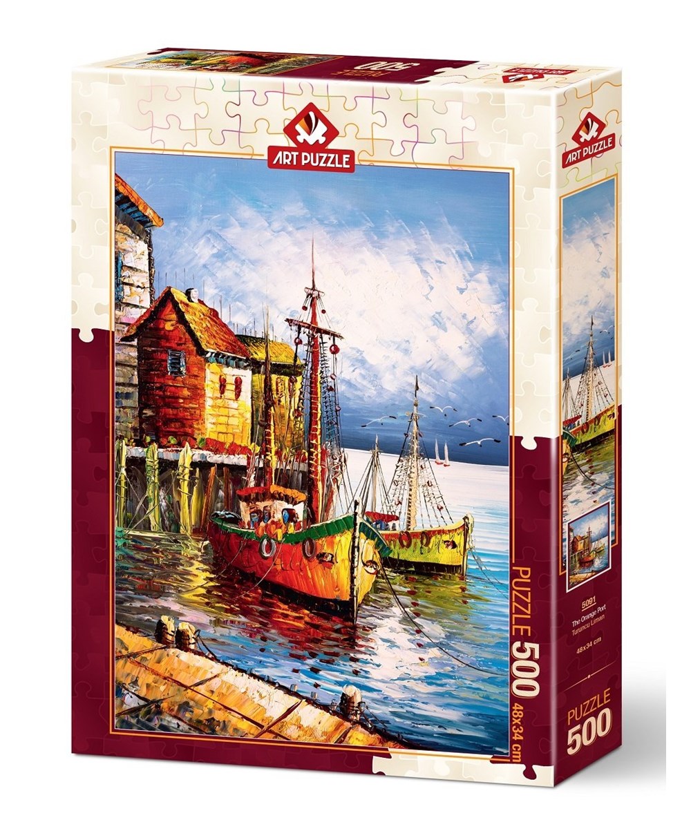 500 Parça Puzzle, ART PUZZLE, Art Puzzle Turuncu Liman :500 Parça 5091