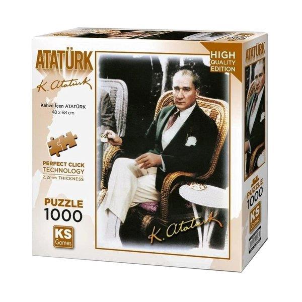 500 Parça Puzzle, KS GAMES, Kahve İçen Atatürk Puzzle 500 Parça 20060