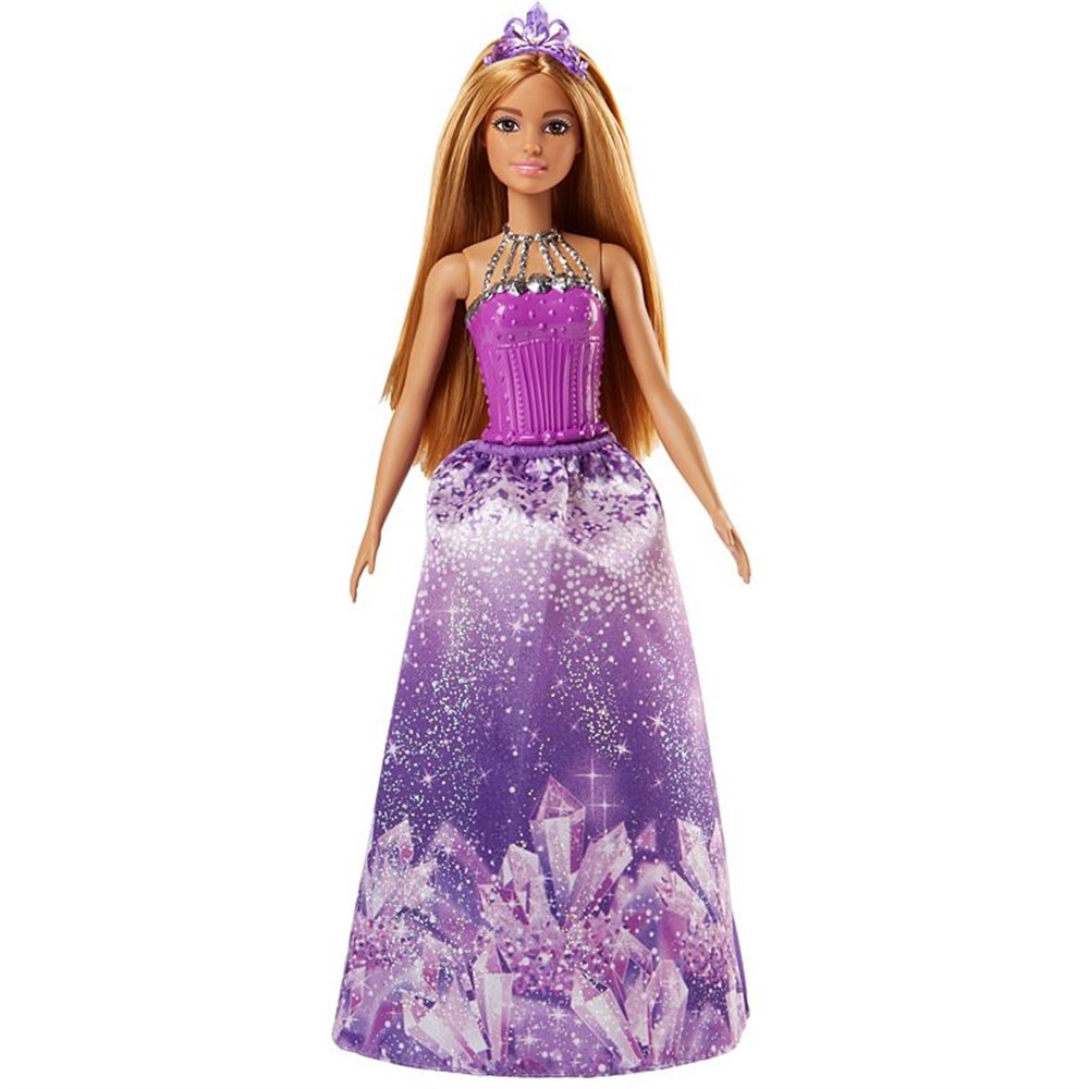 Barbie Dreamtopia Sihirli Dönüşen Prensesler Mor Elbiseli FJC97