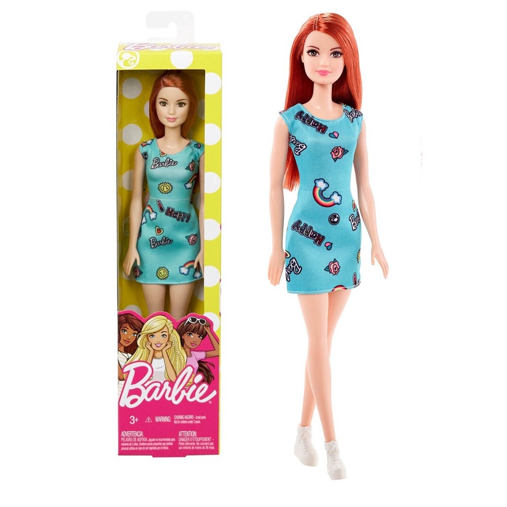 Barbie Şık Barbie Turkuaz Elbiseli FJF18