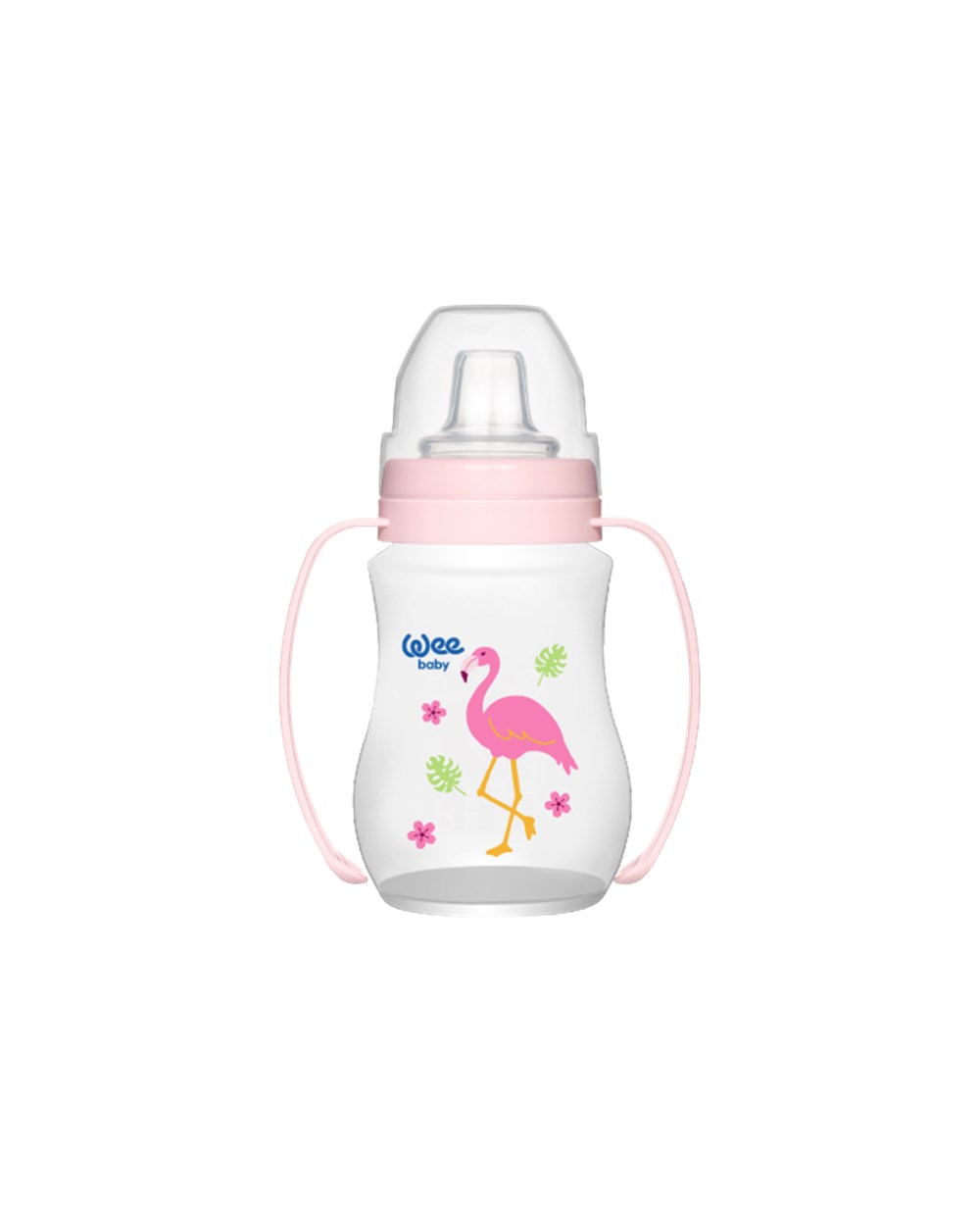 Bardaklar, WEE BABY, Wee Baby Akıtmaz Kulplu PP Antikolik Bardak 250 ml 754 Pembe