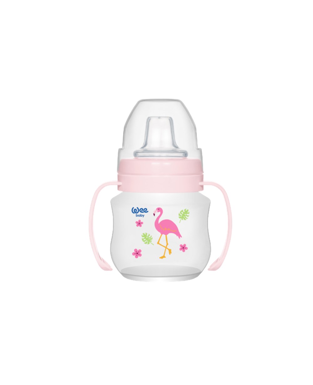 Bardaklar, WEE BABY, Wee Baby Akıtmaz Kulplu PP Antikolik Bardak 125 ml 753 Pembe