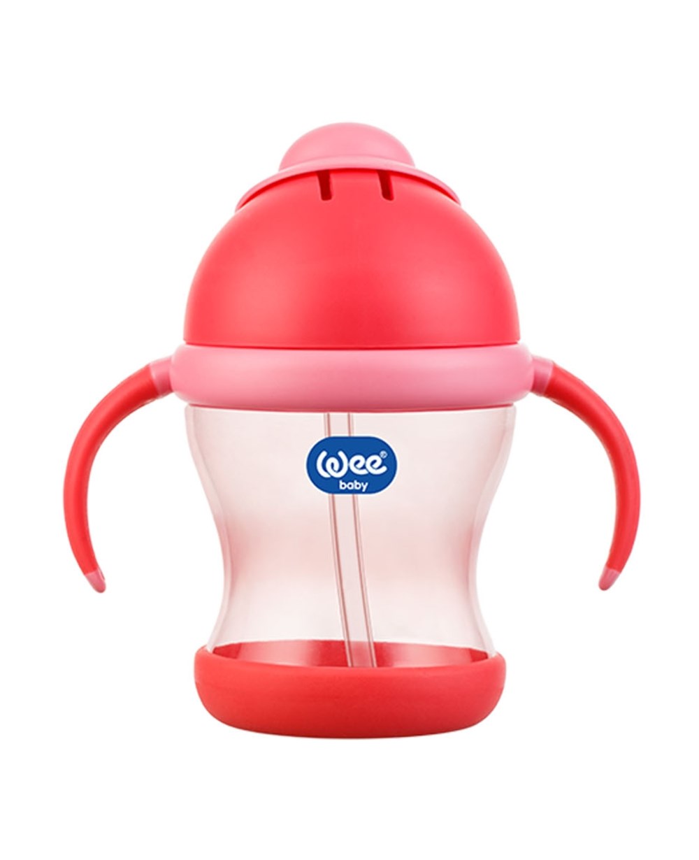Bardaklar, WEE BABY, Wee Baby Kulplu Pipetli Bardak 200 ml 170 Pembe