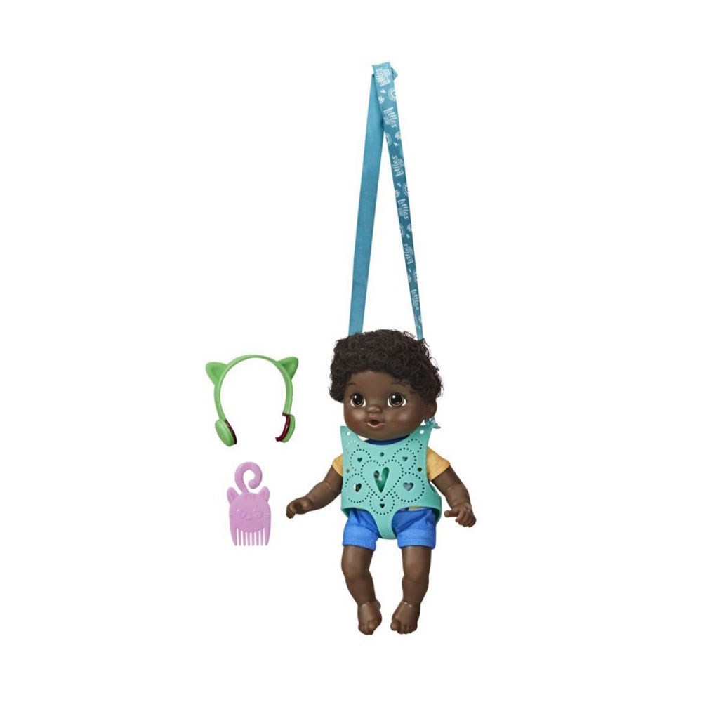 Bez Bebekler, Baby Alive, Baby Alive Minik Bebeğim ve Bebek Kangurusu E6646 E7177 Mavi Kanguru