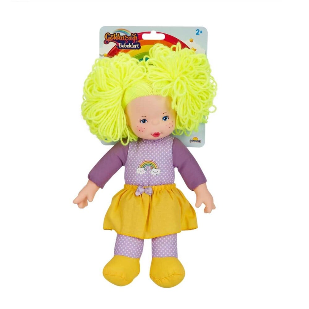 Bez Bebekler, Sunman, Gökkuşağı Bebekleri Dolgu Bebek 35cm 23457 Sarı Saçlı