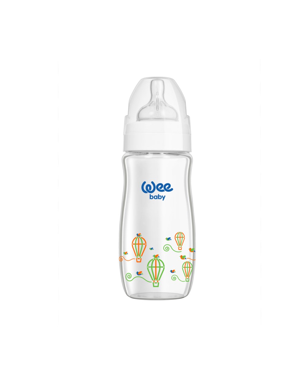 Biberon, WEE BABY, Wee Baby Klasik Plus Geniş Ağızlı Isıya Dayanıklı Cam Biberon 280 ml 141 Beyaz