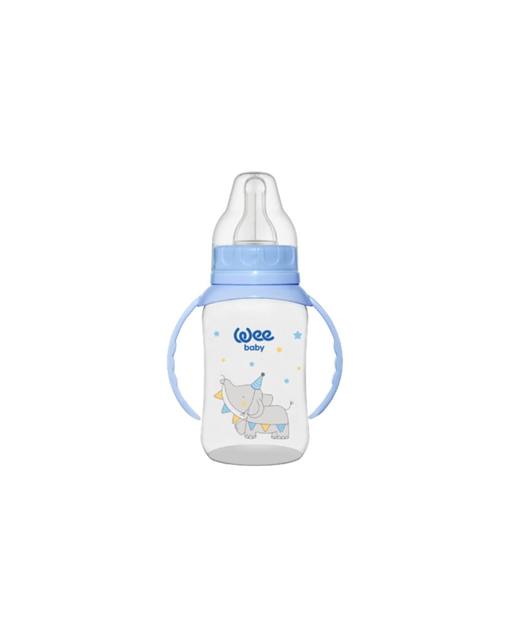 Biberon, WEE BABY, Wee Baby Kulplu PP Biberon 150 ml 07444 Mavi