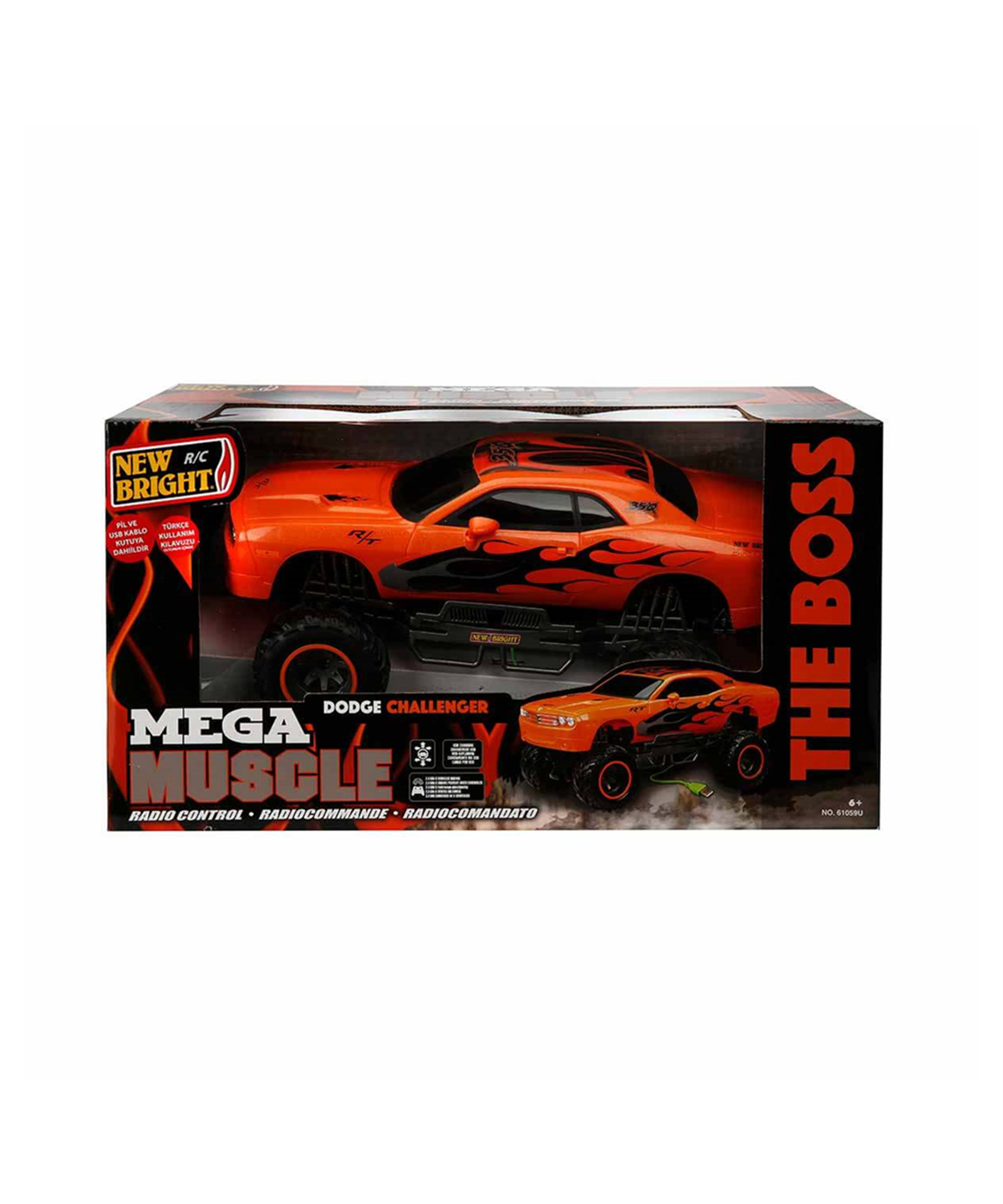 Breadcrumbut, Sunman, 1:10 Mega Muscle The Boss Dodge Challenger Uzaktan Kumandalı Araba 43 cm