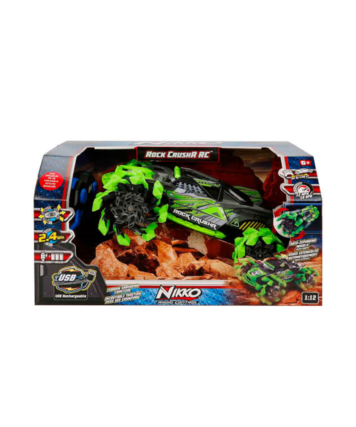 Breadcrumbut, Sunman, 1:12 Nikko Rock CrushR RC Uzaktan Kumandalı Araba 02105 Yeşil