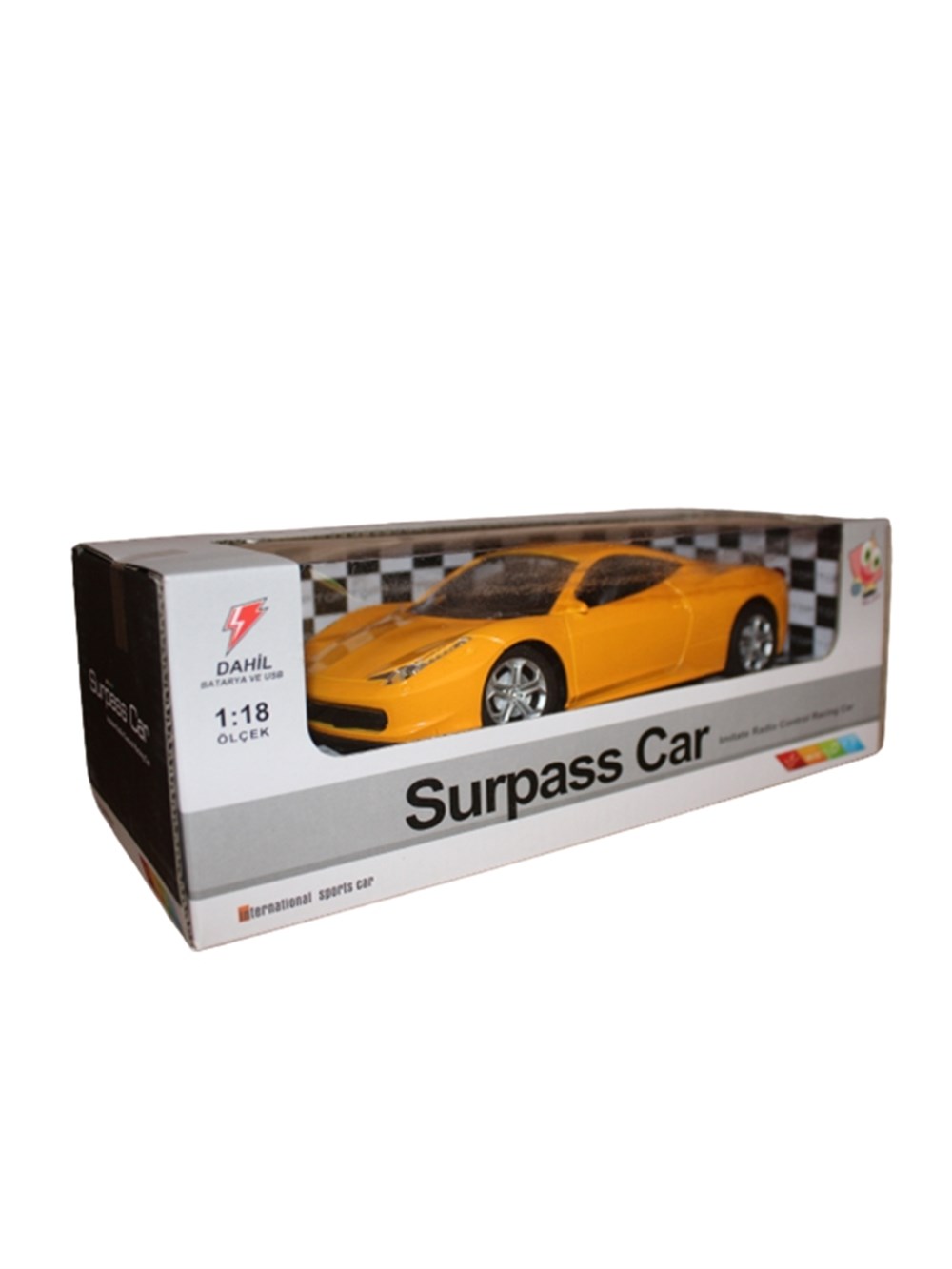 Breadcrumbut, BİRCAN, 1:18 Uzaktan Kumandalı Şarjlı Spor Araba Sarı 458 97273