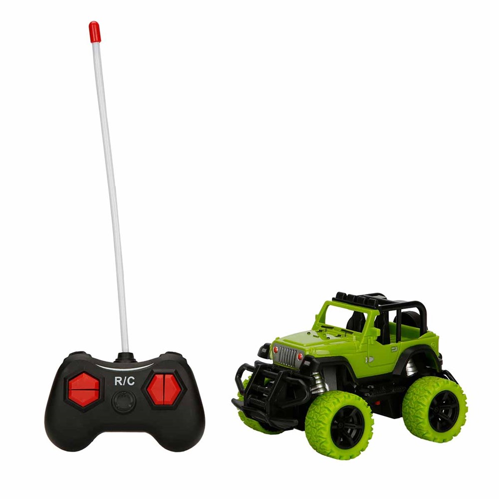 Breadcrumbut, Sunman, 1:43 Uzaktan Kumandalı Işıklı Mini Jeep 12 cm. 27196 Yeşil Üstü Açık