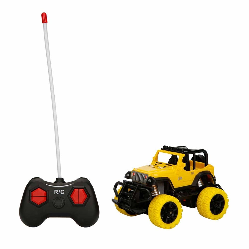 Breadcrumbut, Sunman, 1:43 Uzaktan Kumandalı Işıklı Mini Jeep 12 cm. 27196 Sarı Üstü Açık
