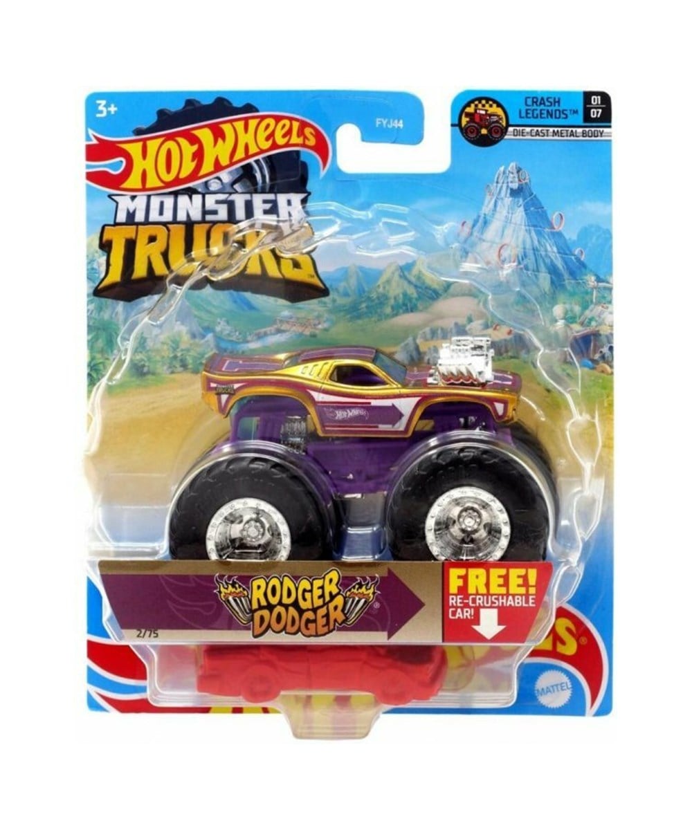 Breadcrumbut, Hot Wheels, 1:64 Hot Wheels Monster Trucks Araba FYJ44 HBL92 RODGER DODGER