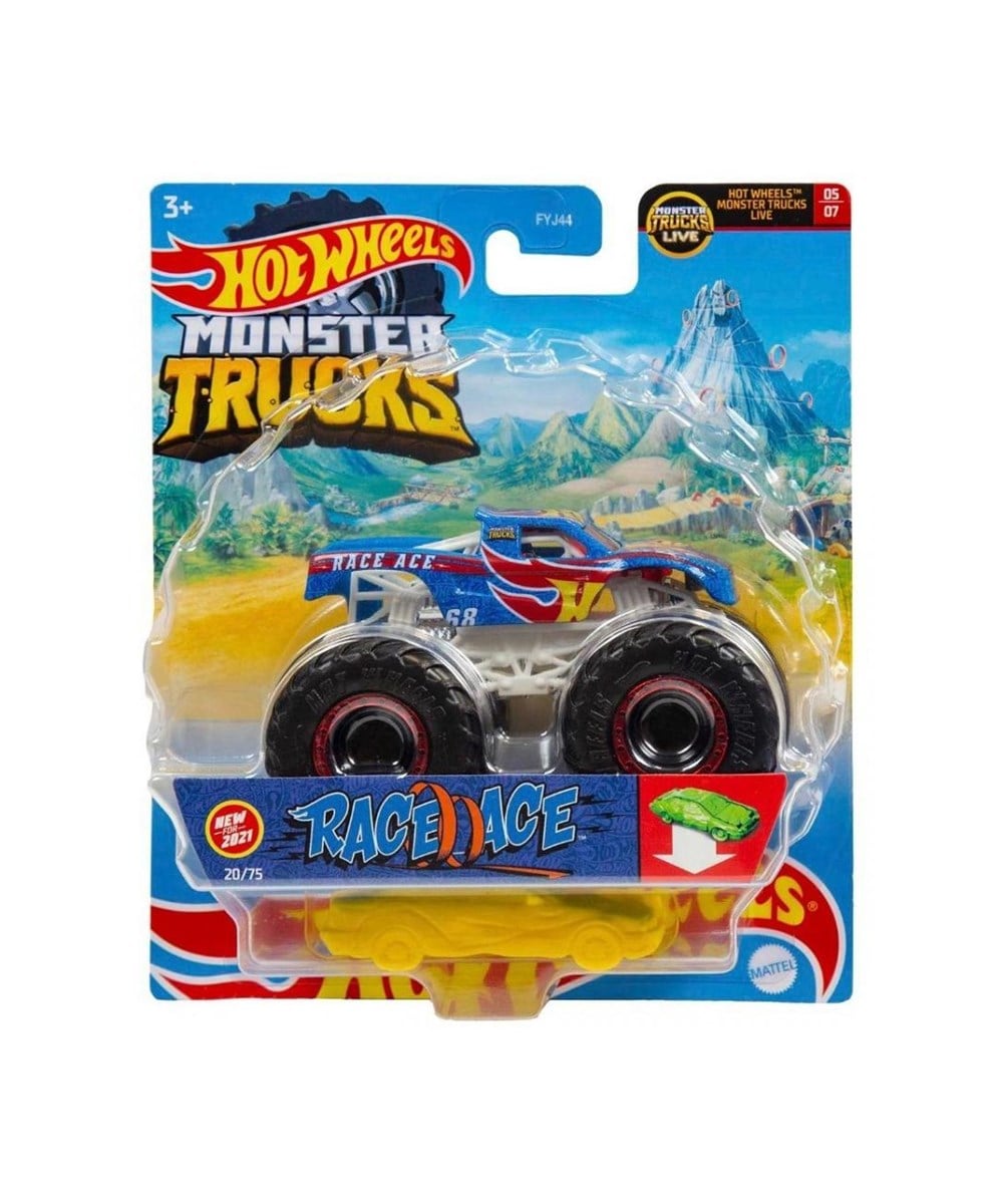 Breadcrumbut, Hot Wheels, 1:64 Hot Wheels Monster Trucks Araba FYJ44 GTH79 RACE ACE