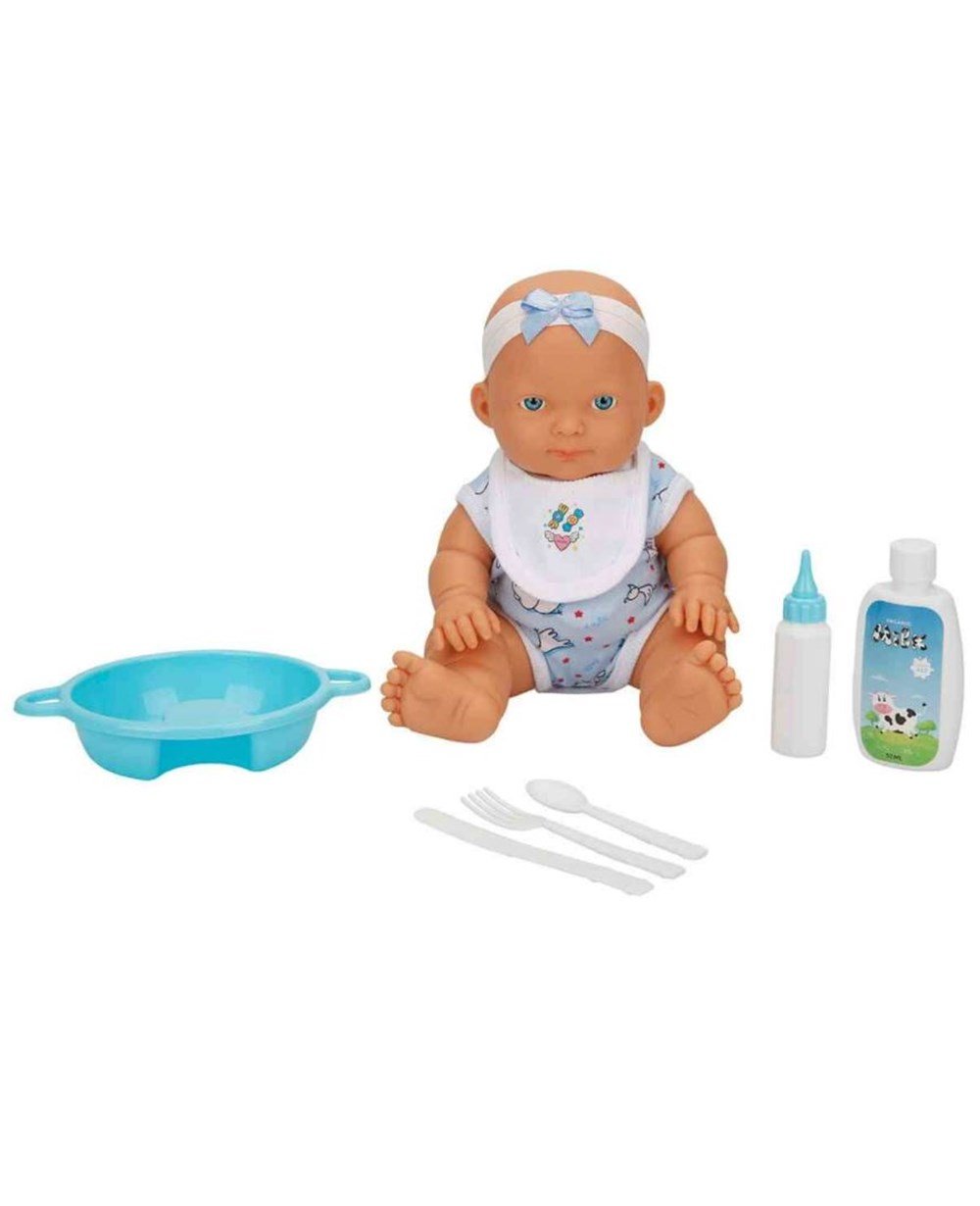 Breadcrumbut, Sunman, Ada Bebek Gülen Bebeğim Yemek Seti 23 cm 31650 Mavi