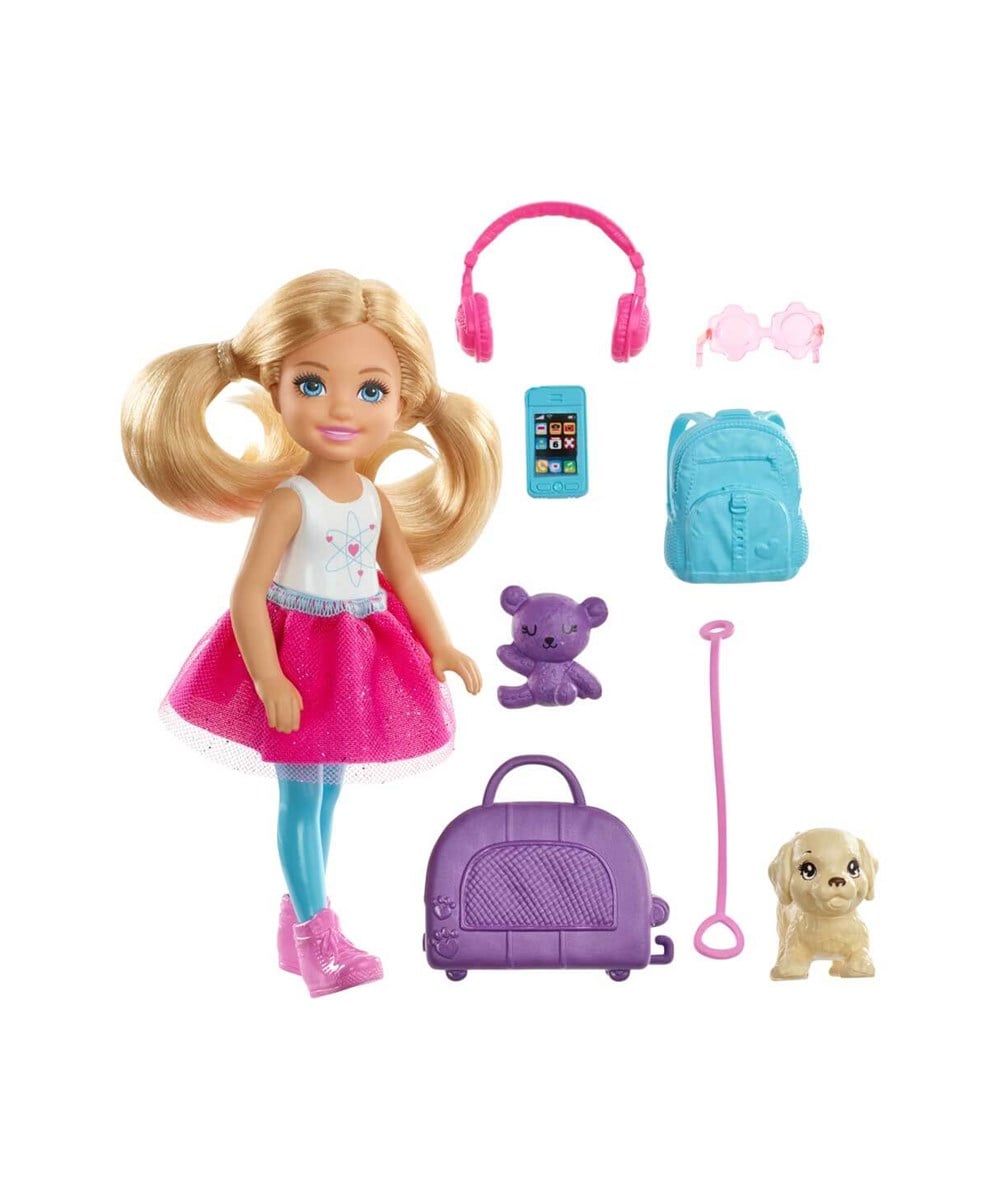 Breadcrumbut, Barbie, Aksesuarlı Chelsea Bebek Seyahatte FWV20