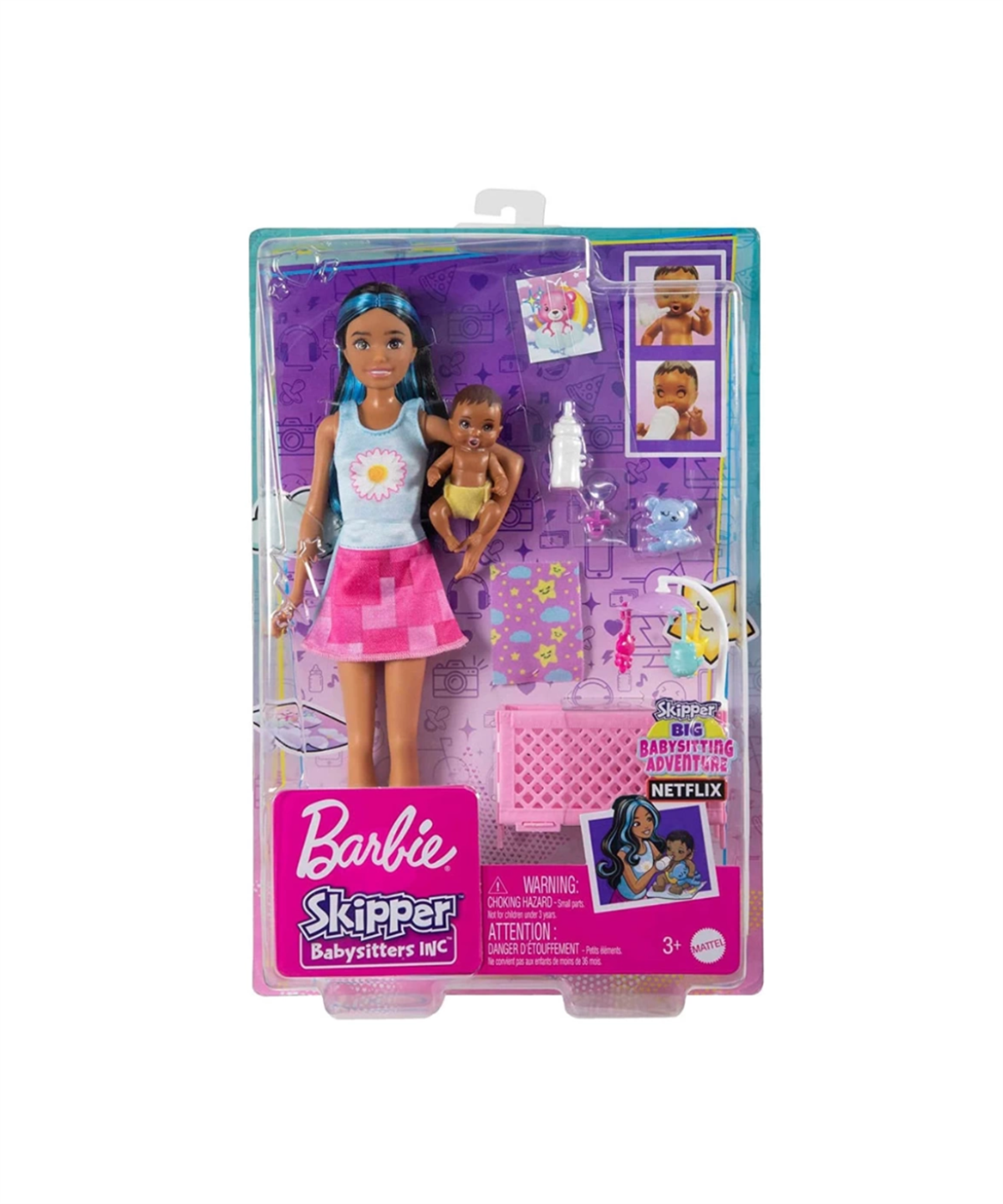 Breadcrumbut, Barbie, Barbie Bebek Bakıcılığı Oyun Seti FHY97 HJY34 Esmer Beşikli