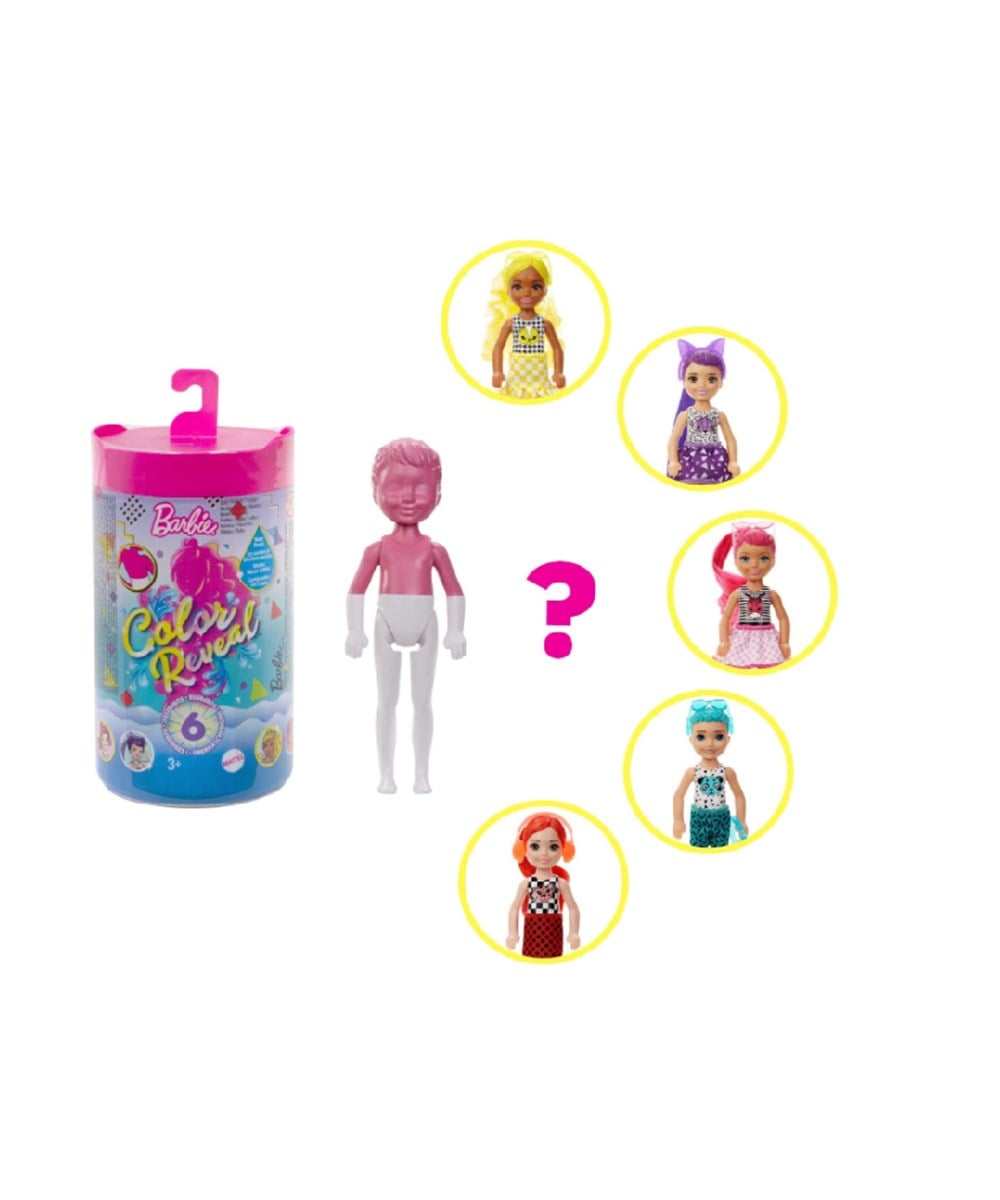Breadcrumbut, Barbie, Barbie Color Reveal Renk Değiştiren Sürpriz  Chelsea Renk Bloklu Bebekler Serisi - Seri 2
