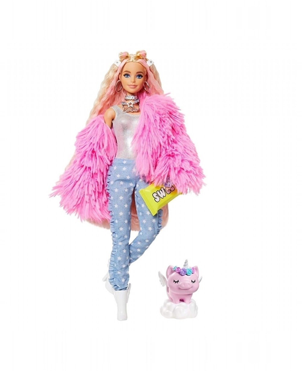 Breadcrumbut, Barbie, Barbie Extra Pembe Ceketli Bebek GRN28