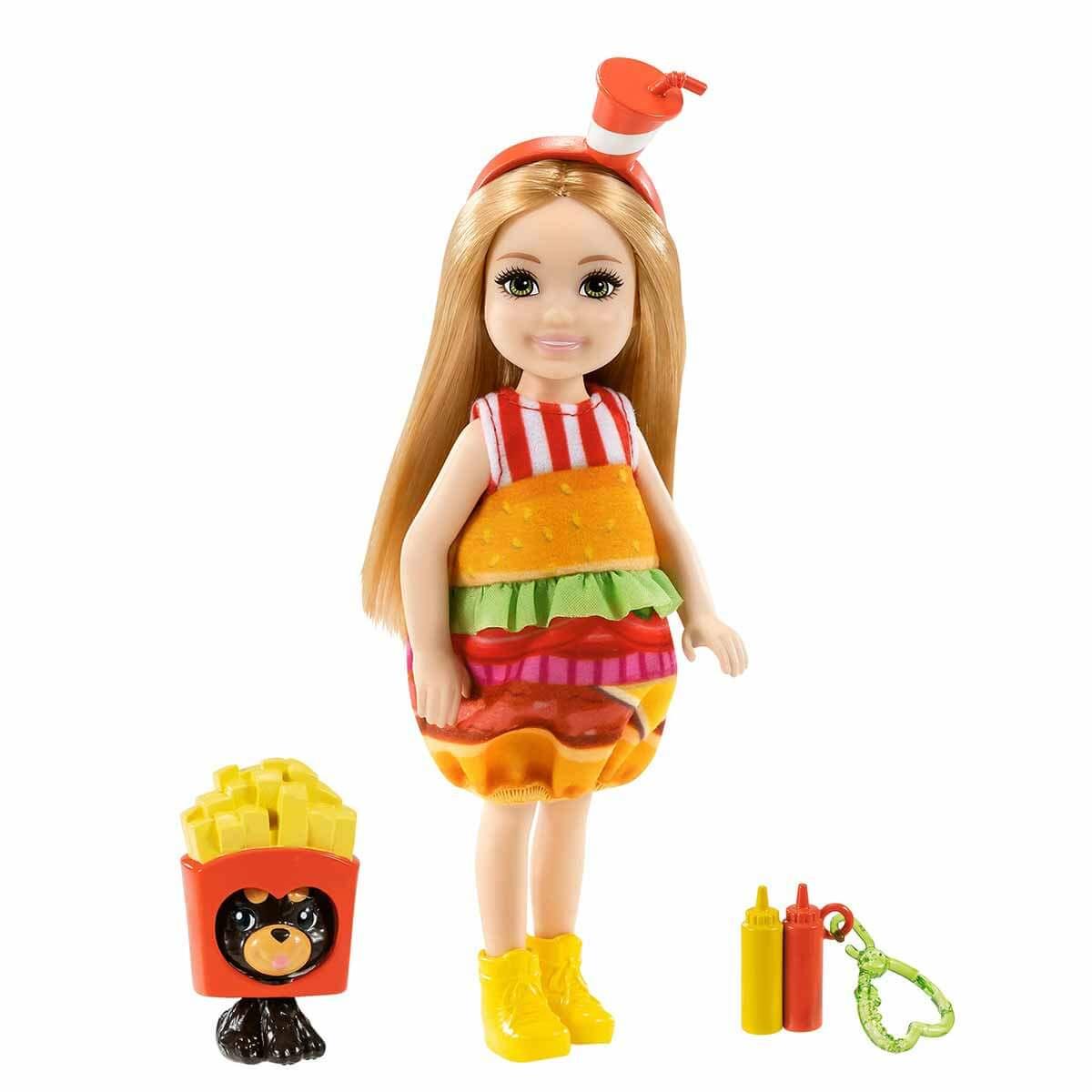 Breadcrumbut, Barbie, Barbie Kostümlü Chelsea ve Hayvancığı Oyun Setleri GHV69 GRP69
