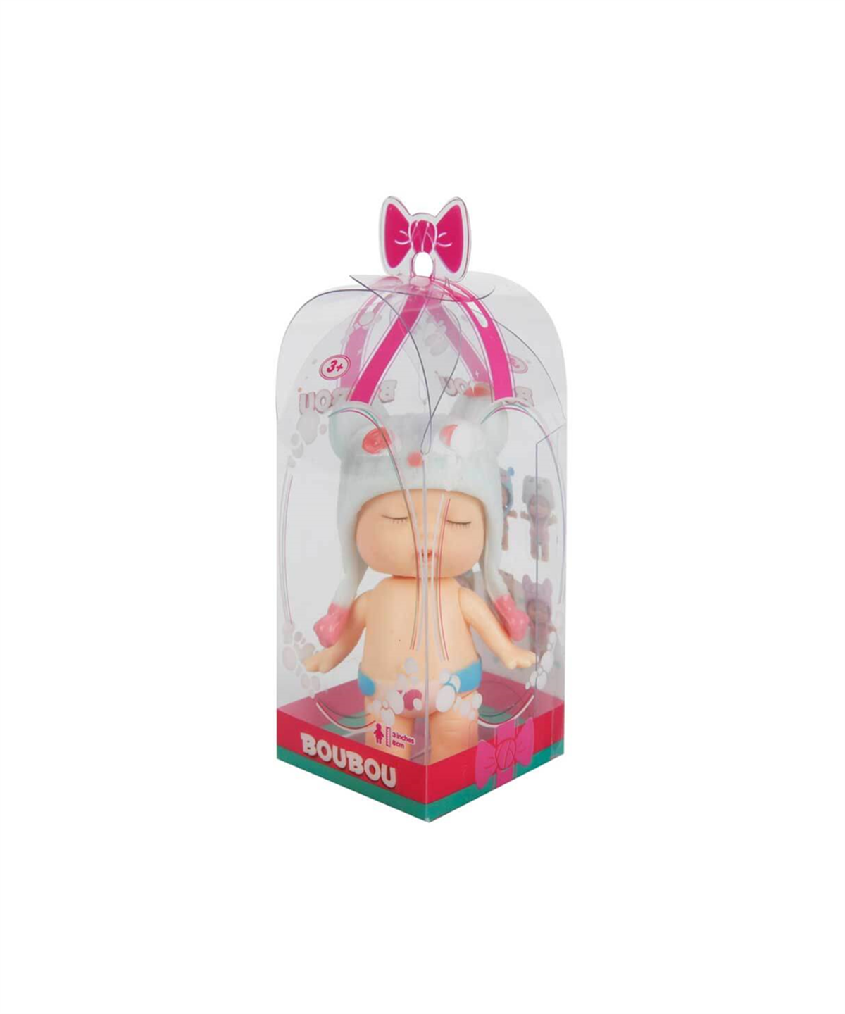 Breadcrumbut, Sunman, Boubou Yeni Doğan Şapkalı Bebek 8 cm 20388 Gri Fare