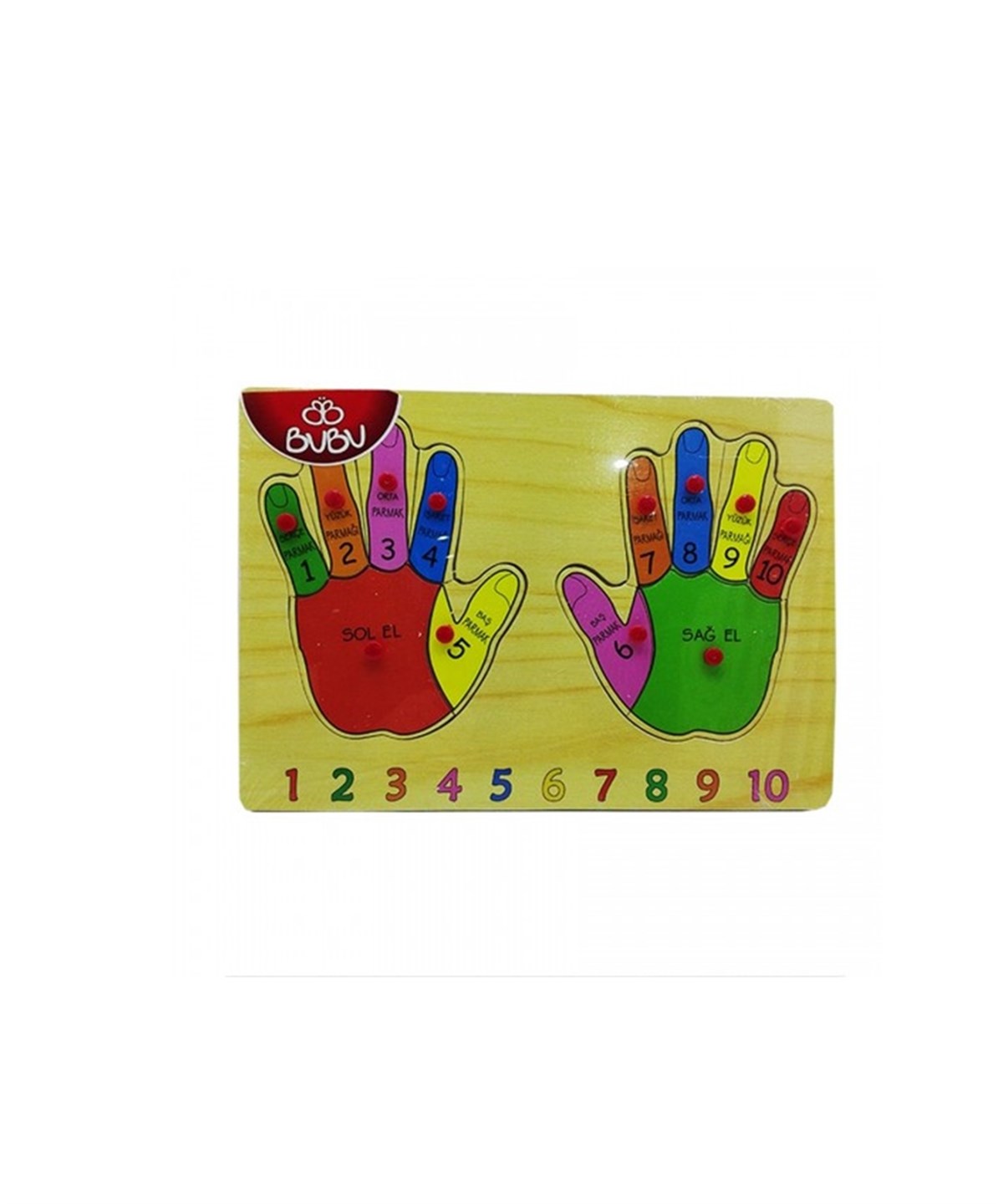 Breadcrumbut, BuBu, BU-BU AHŞAP PUZZLE PARMAKLAR 30x21,5x0,8 CM