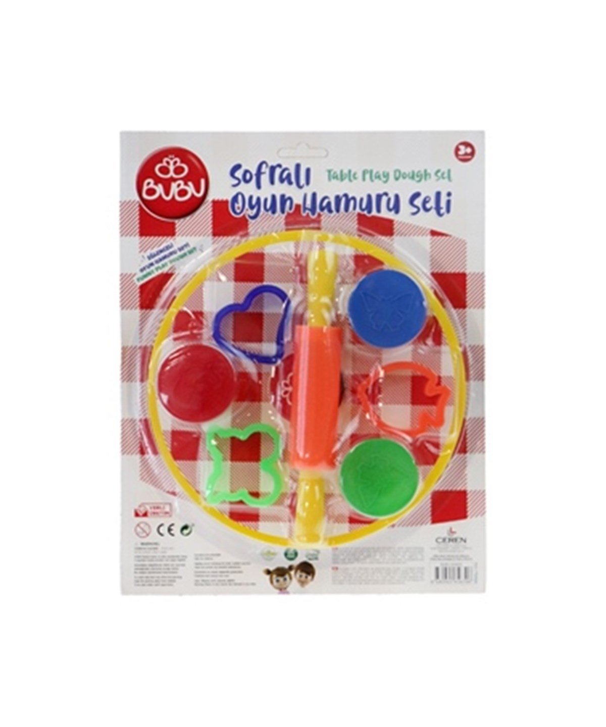 Breadcrumbut, BuBu, BuBu Sofralı Oyun Hamuru Seti ve 3x15gr Hamur OH0002 Sarı Masa