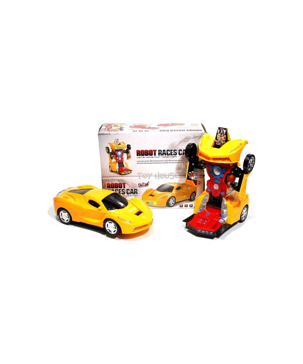 Breadcrumbut, Ceren, C-TOY Robota Dönüşen Çarp Dön Araba 01296 Sarı