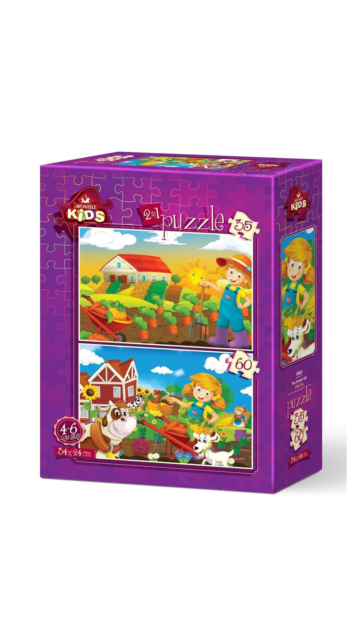 Breadcrumbut, ART PUZZLE, ÇİFTÇİ KIZ - 35+60 PARÇA 5582