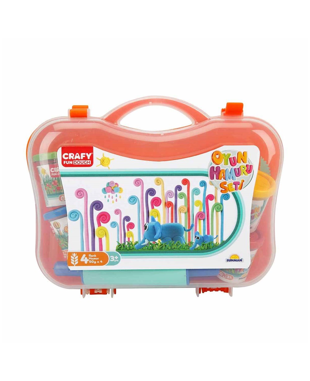 Breadcrumbut, Sunman, Crafy Oyun Seti 4 Renk Plastik Çantalı S00030990 Turuncu