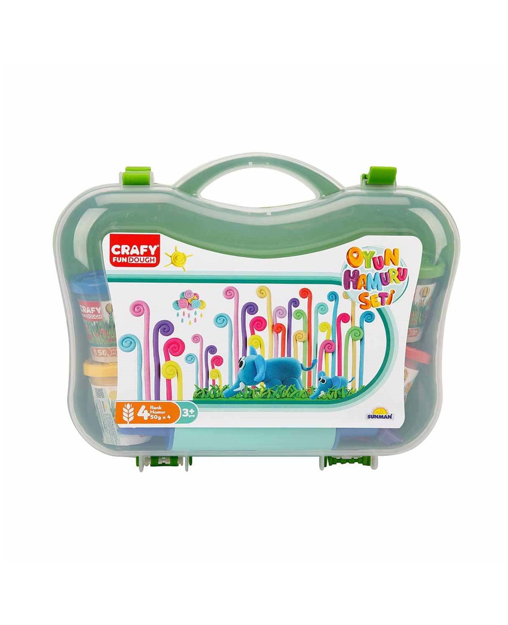 Breadcrumbut, Sunman, Crafy Oyun Seti 4 Renk Plastik Çantalı S00030990 Yeşil