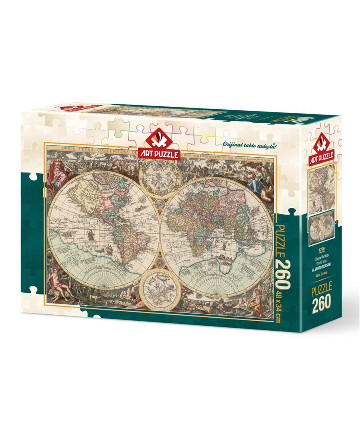 Breadcrumbut, ART PUZZLE, DÜNYA HARİTASI - 260 PARÇA