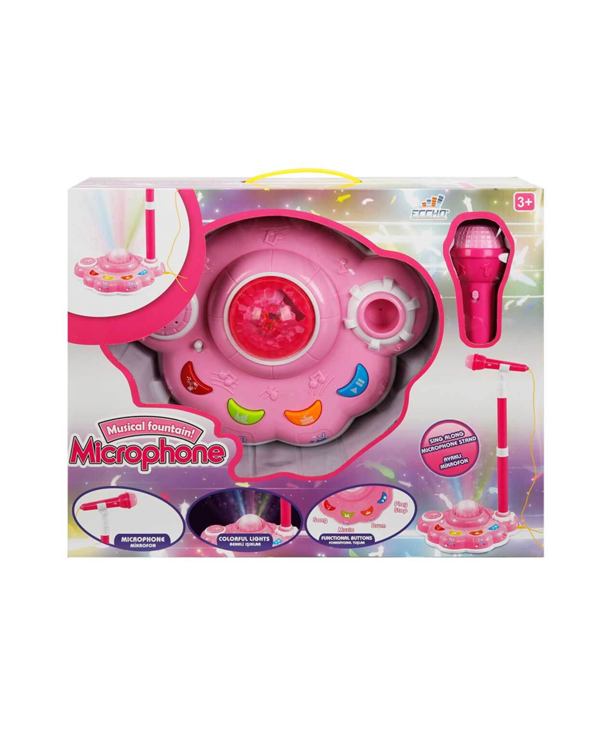 Breadcrumbut, Sunman, Eccho Ayaklı Mikrofon 33900 Açık Pembe