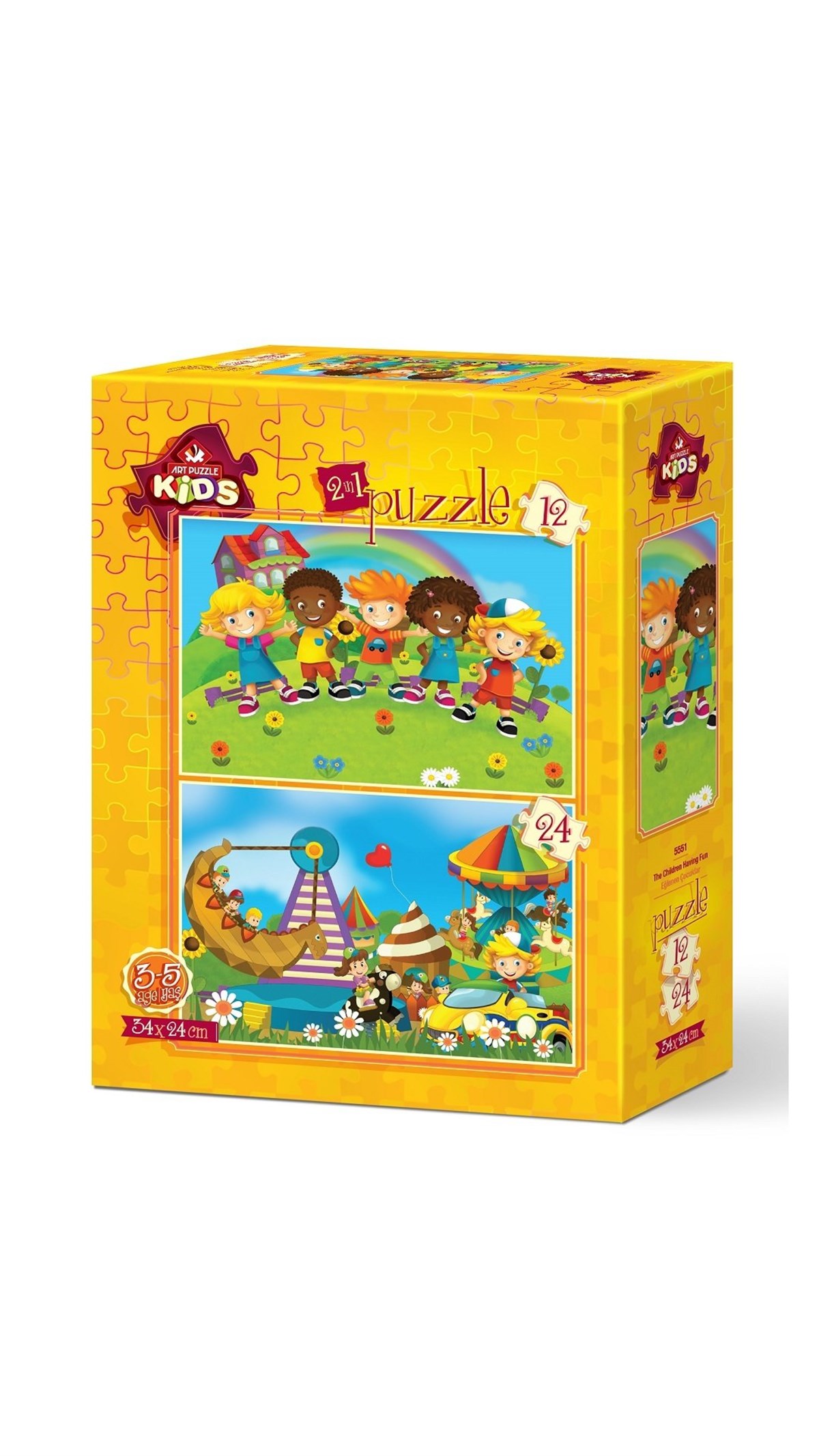 Breadcrumbut, ART PUZZLE, EĞLENEN ÇOCUKLAR - 12+24 PARÇA 5551