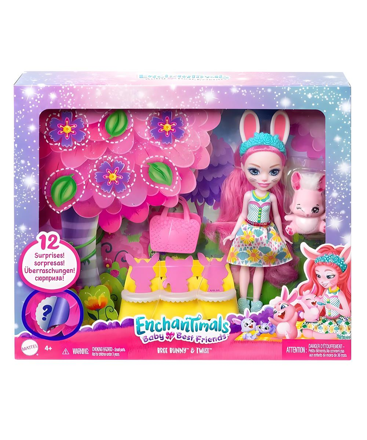 Breadcrumbut, Enchantimals, Enchantimals Bestie Reveal Yakın Arkadaş Bebekler HLK83 HLK85 Bree Bunny ve Twist