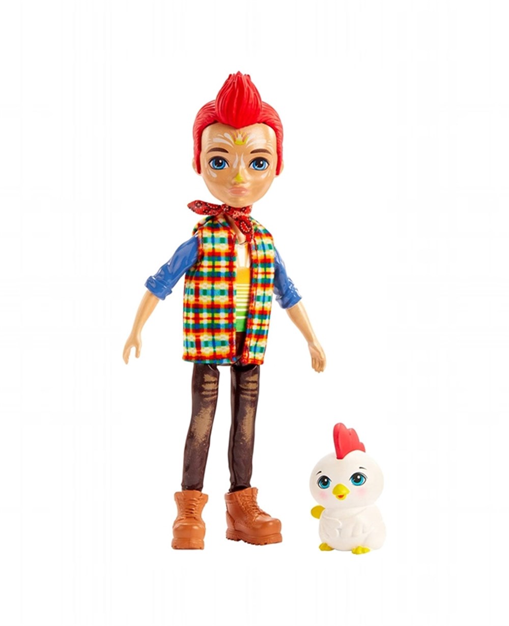 Breadcrumbut, Enchantimals, Enchantimals Karakter Bebekler DVH87 GJX39 Redward Rooster Cluck