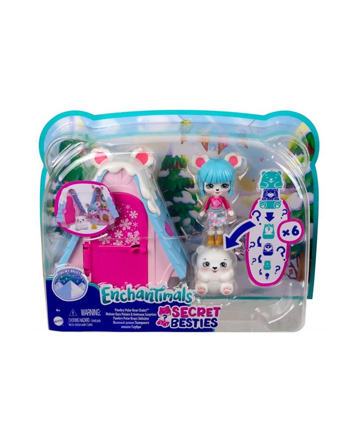Breadcrumbut, Enchantimals, Enchantimals Secret Besties Bebek ve Ev Oyun Seti GTM46 GTM50 Kutup Ayısı Pawbry'nin Kulubesi