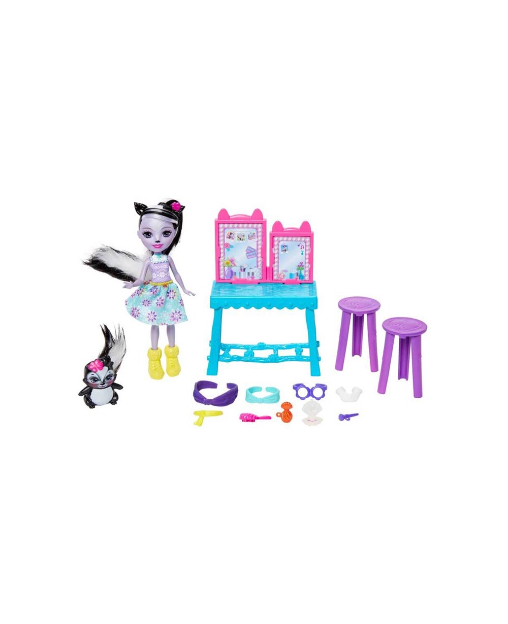 Breadcrumbut, Enchantimals, Enchantimals Tatil Temalı Oyun Setleri GJX32 GJX34 Sage Skunk & Caper