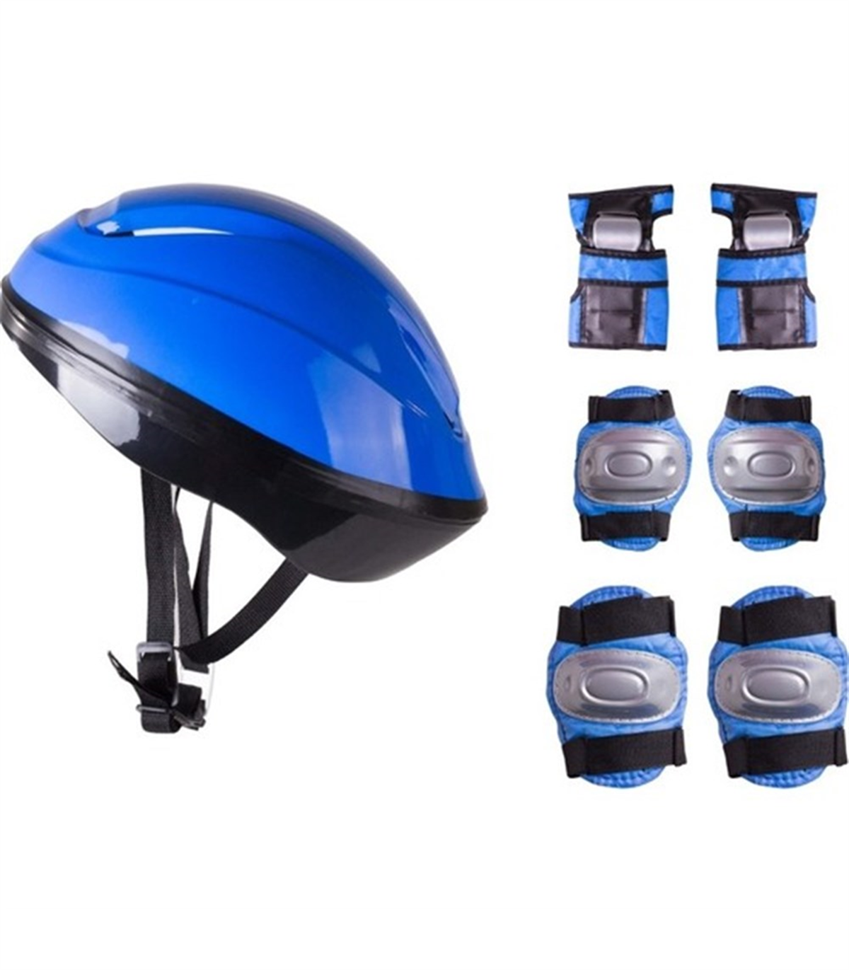 Breadcrumbut, Furkan Toys, Furkan Toys Kask Dizlik Dirseklik Seti - Mavi FR58864 