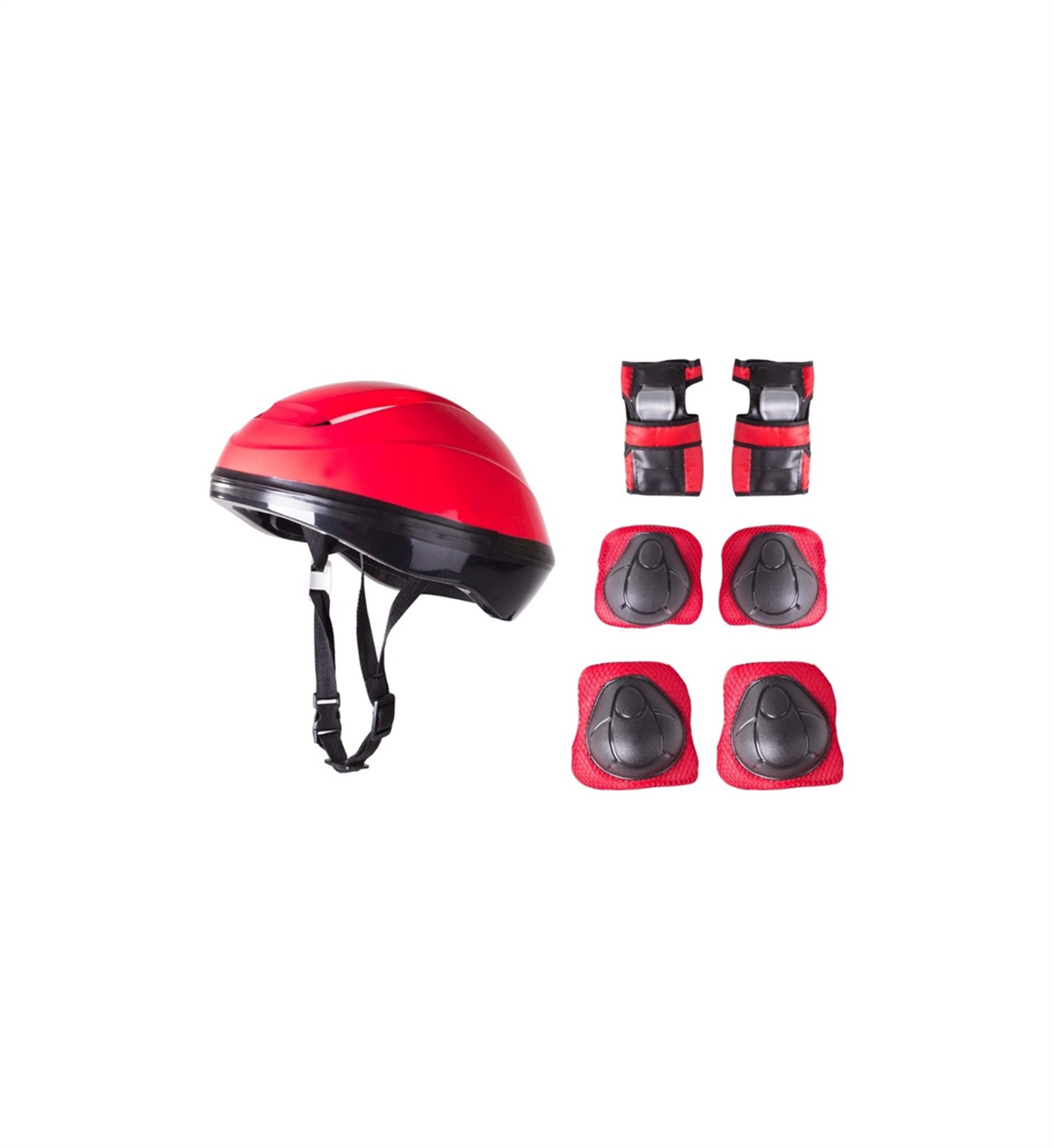Breadcrumbut, Furkan Toys, Furkan Toys Kask Dizlik Dirseklik Seti - Kırmızı FR58871