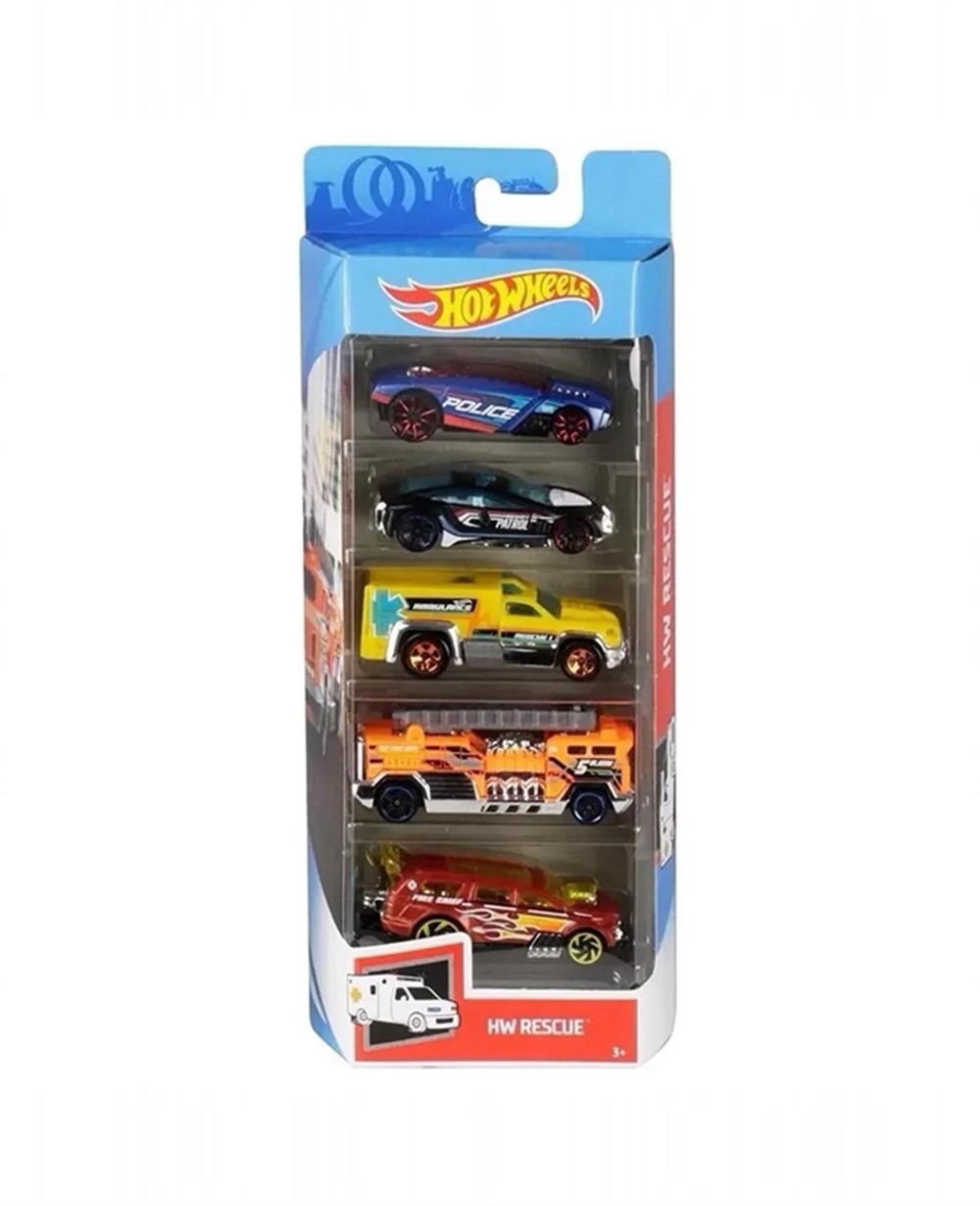 Breadcrumbut, Hot Wheels, Hot Wheels 5'li Araba Seti 01806 GHP61 HW Rescue