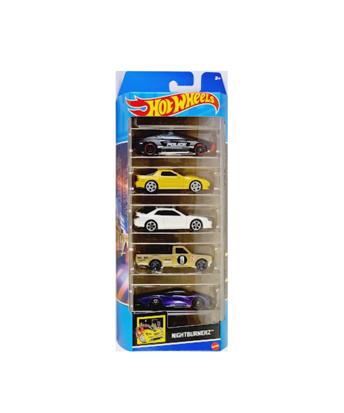 Breadcrumbut, Hot Wheels, Hot Wheels 5'li Araba Seti 01806 HFV93 Nightburnerz