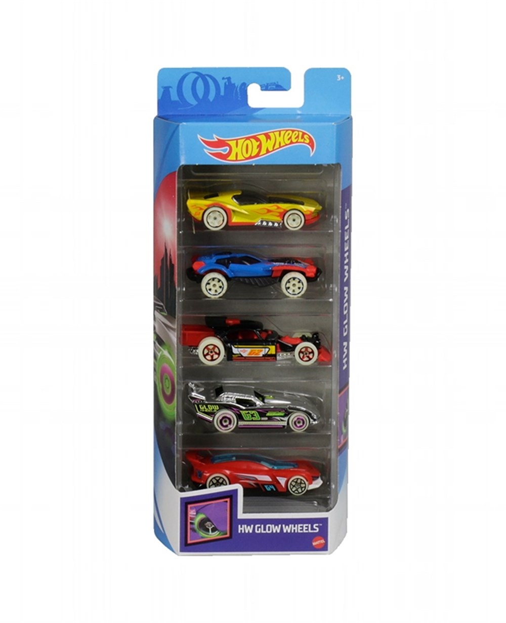 Breadcrumbut, Hot Wheels, Hot Wheels 5'li Araba Seti 01806 GHP65 HW Glow Wheels